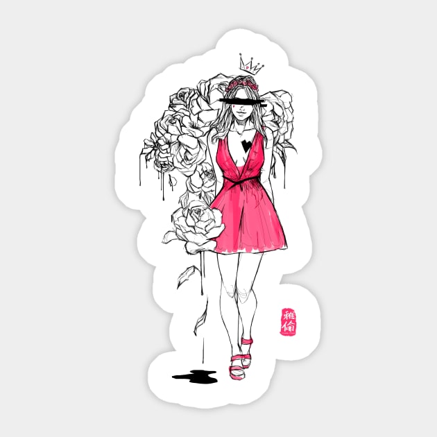 Flower Godess Sticker by Habuza